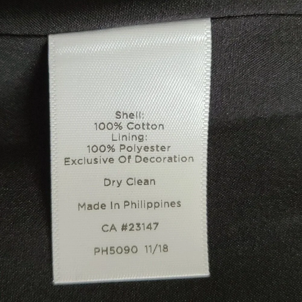 Talbots Plus Petite V Neck Shift Dress 22WP Black Fringe Sleeveless Lined NWT - Picture 8 of 10